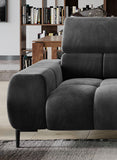 PLAZA S 2E GREY 2 SEATER SOFA WITH ELECTRIC SEAT ADJUSTMENT