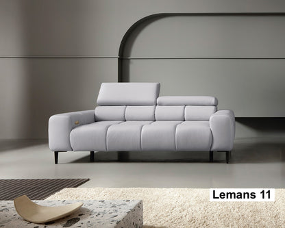 PLAZA SOFA 2E 3 SEATER NATURAL LEATHER WITH ELECTRIC SEAT ADJUSTMENT