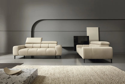 PLAZA SOFA 2E 3 SEATER NATURAL LEATHER WITH ELECTRIC SEAT ADJUSTMENT