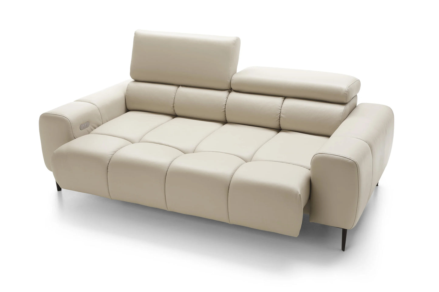 PLAZA SOFA 2E 3 SEATER NATURAL LEATHER WITH ELECTRIC SEAT ADJUSTMENT