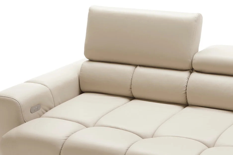 PLAZA SOFA 2E 3 SEATER NATURAL LEATHER WITH ELECTRIC SEAT ADJUSTMENT