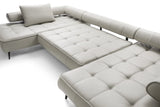 SELEDO XL Large U-Shaped Genuine Leather Corner Sofa with Electrically Extendable Seat close image