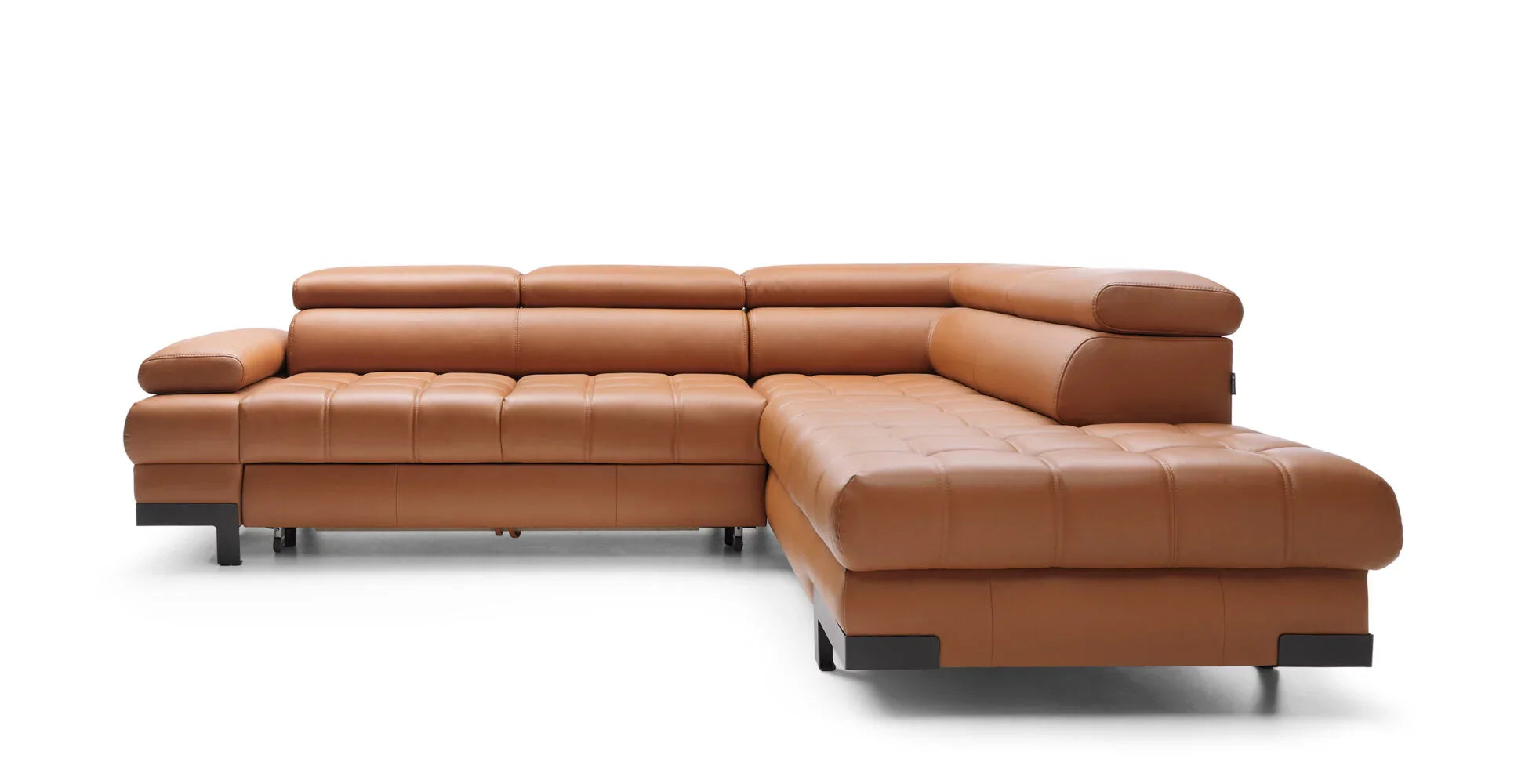 SELVA L REAL LEATHER CORNER SOFA