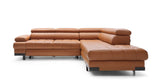 SELVA L REAL LEATHER CORNER SOFA