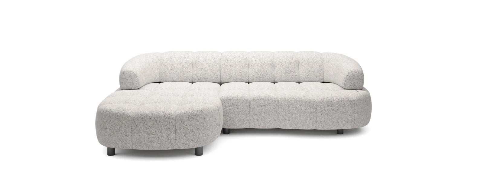 Gray sectional VELPA S corner sofa on a white background
