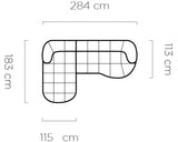VELPA S corner sofa dimension image