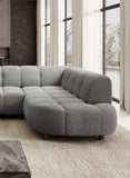 Gray VELPA XL Large U-Shape sectional corner sofa in a room with large windows