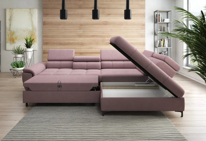 Denvo L Corner Sofa with Sleep Function & Storage | Andora