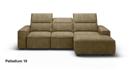 COLOMBO S Chaise Corner Sofa with Automatic Seat Depth Regulation 