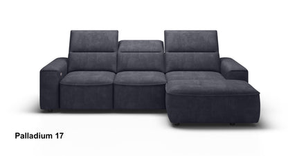 COLOMBO S Chaise Corner Sofa with Automatic Seat Depth Regulation 