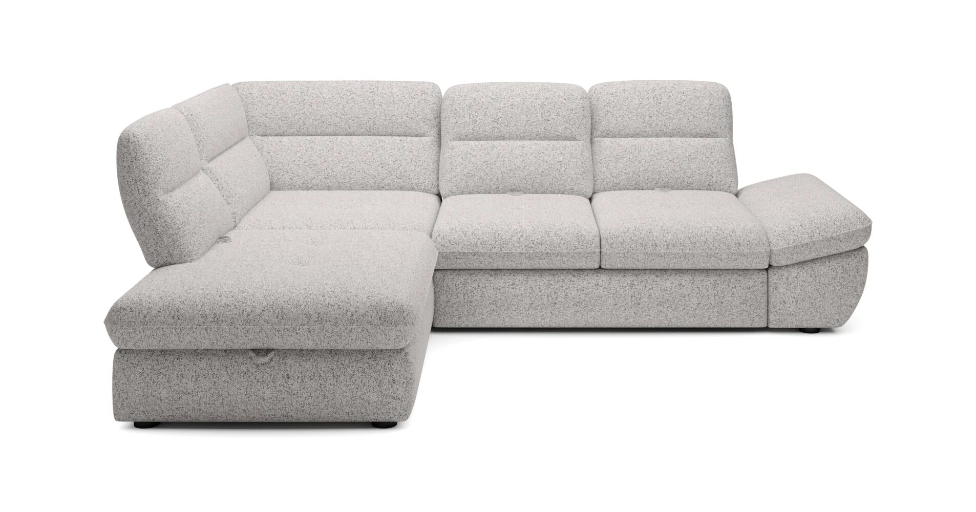 GALLANO L - Corner Sofa Bed with Ottoman Storage whiten back