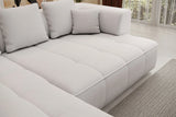 Gray corner sofa bed ALBIO S in a living room setting with a neutral color palette.