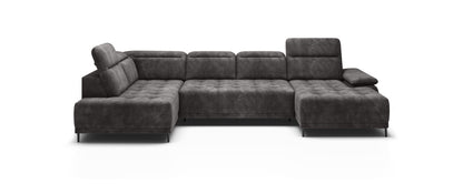 FOCUS XL Large U Shaped Corner Sofa with electric seat depth regulation