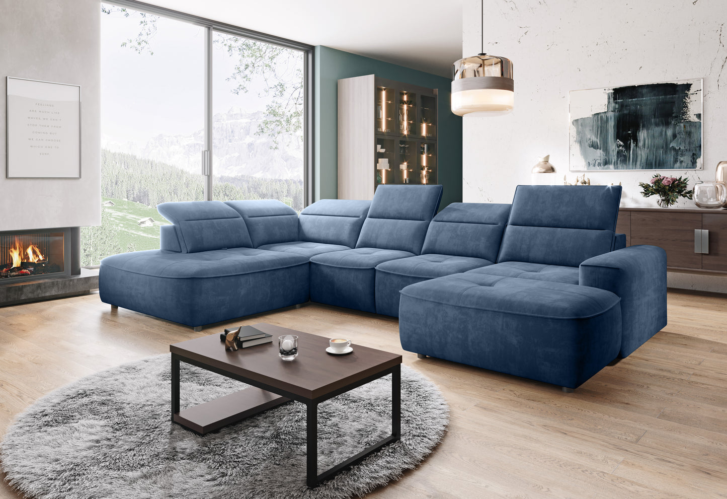 COLOMBO XL Large U Shaped Corner Sofa with Storage