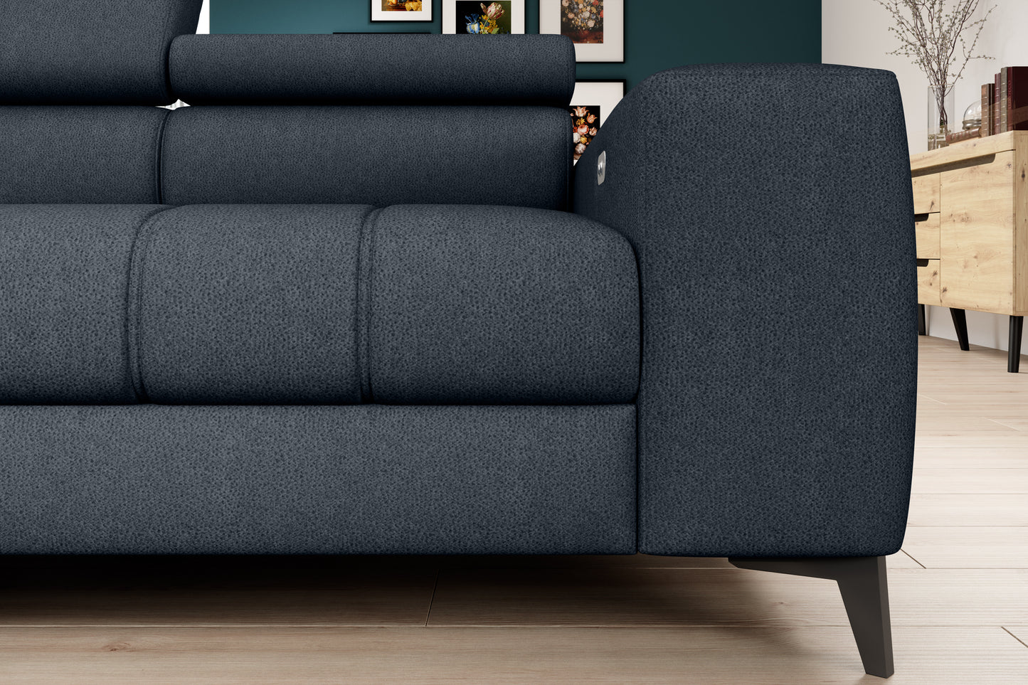 BAGGIO L CORNER SOFA WITH ELECTRIC SEAT ADJUSTMENT