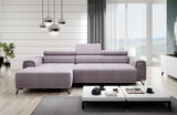 MARVIN S GREY CORNER SOFA WITH ELECTRIC SEAT ADJUSTMENT