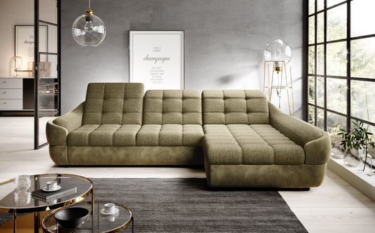 INFINITY S Fabric Chaise Sofa Bed with Storage