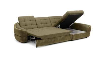 INFINITY S Fabric Chaise Sofa Bed with Storage