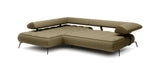 SELEDO L Corner Sofa Bed with Electrically Extendable Seat white back image