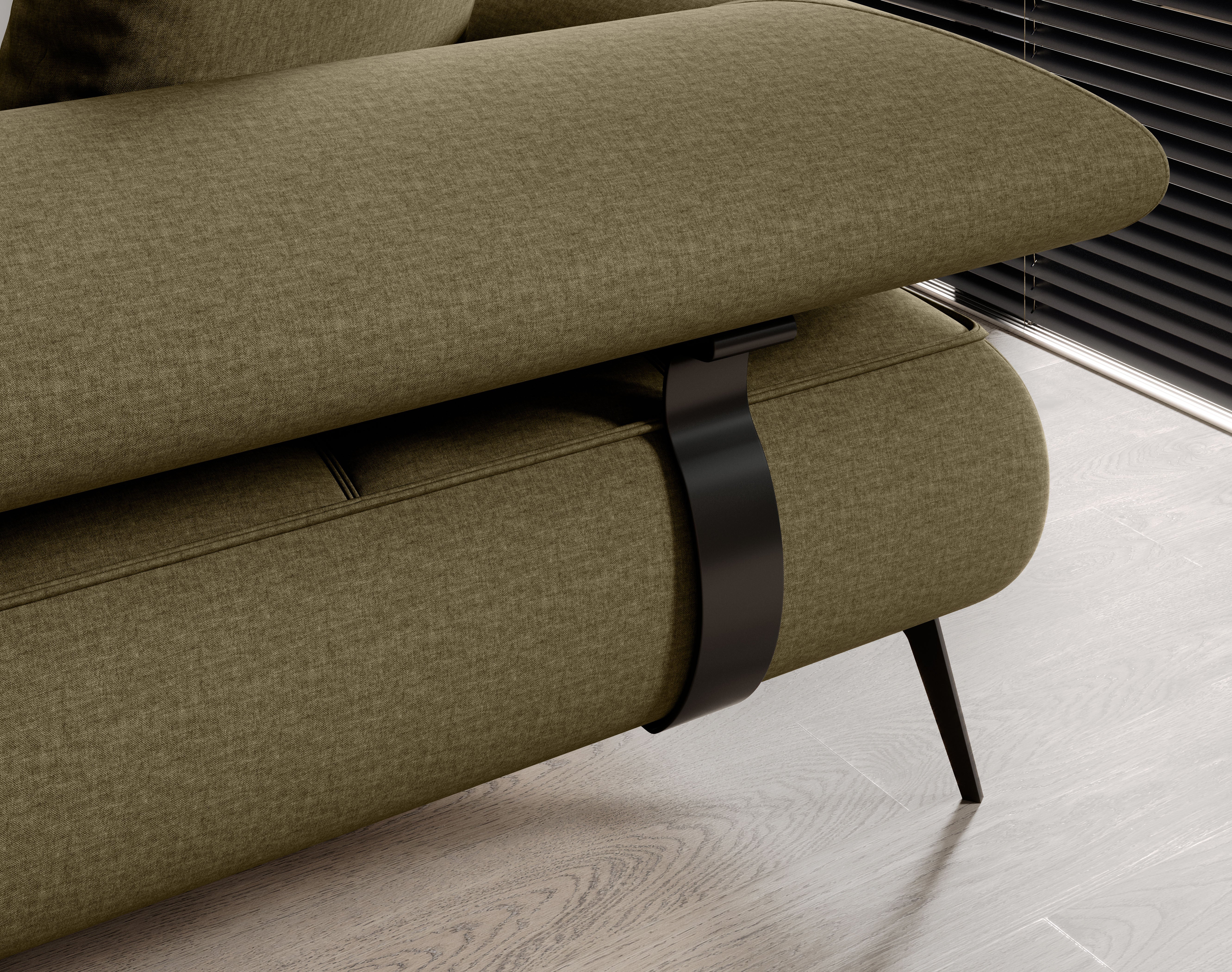 SELEDO L Corner Sofa Bed with Electrically Extendable Seat close u image 2