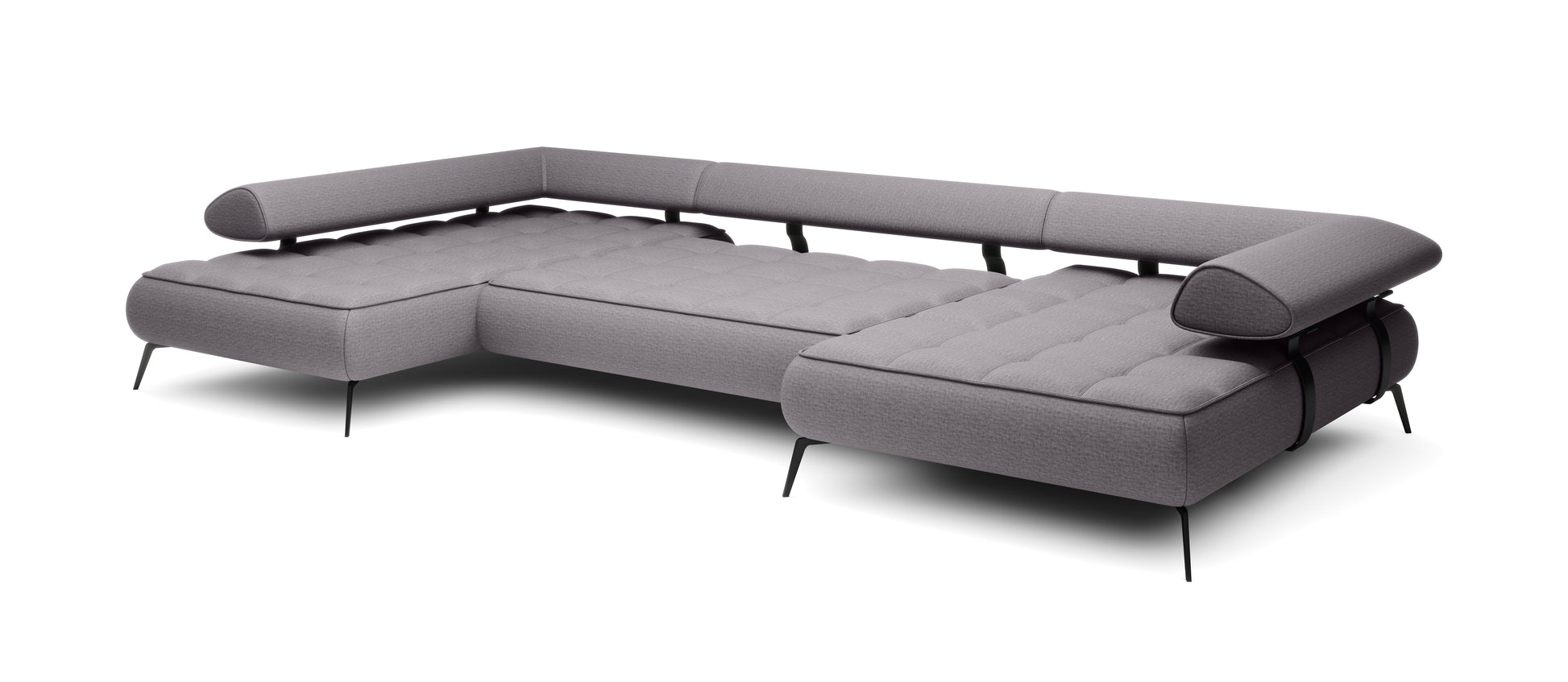 SELEDO XL GREY LARGE SOFA WITH ELECTRIC SEAT ADJUSTMENT NO PILLOW IMAGE