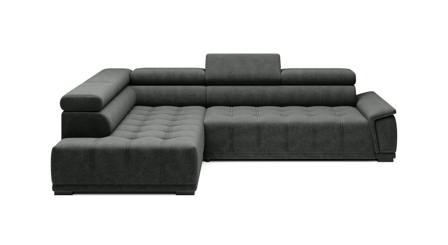 GREMIO corner sofa with electrically extendable seat