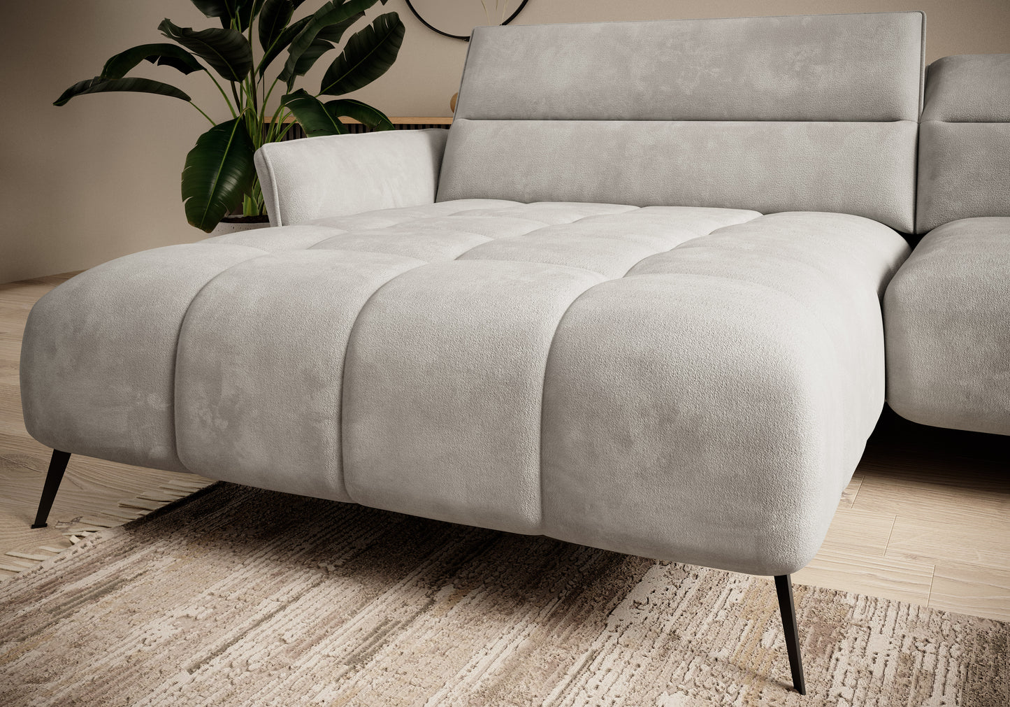 CAVANI S Fabric Chaise Sofa