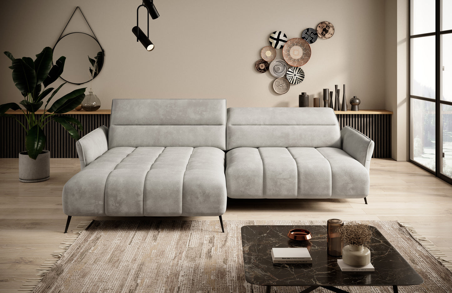 CAVANI S Fabric Chaise Sofa