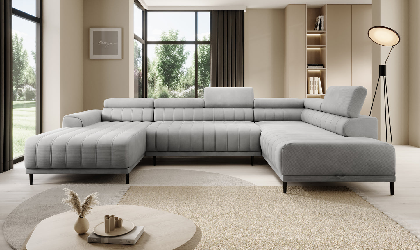 CALDO XL Storage Chaise Corner Sofa Bed