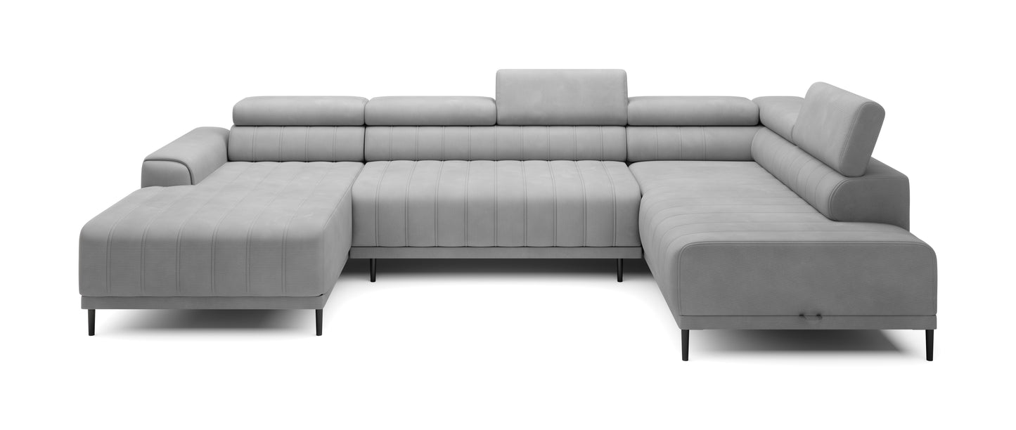 CALDO XL Storage Chaise Corner Sofa Bed