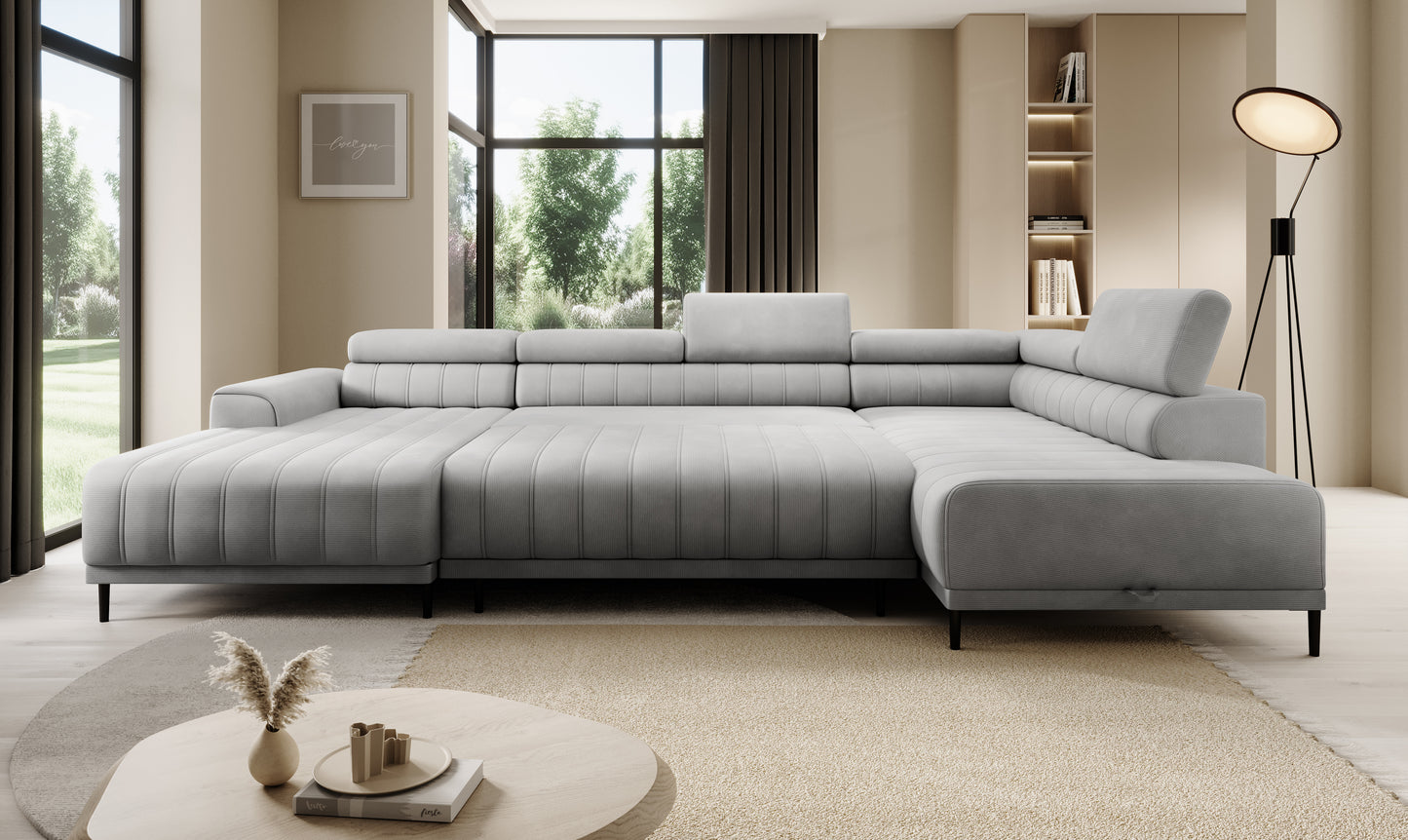 CALDO XL Storage Chaise Corner Sofa Bed