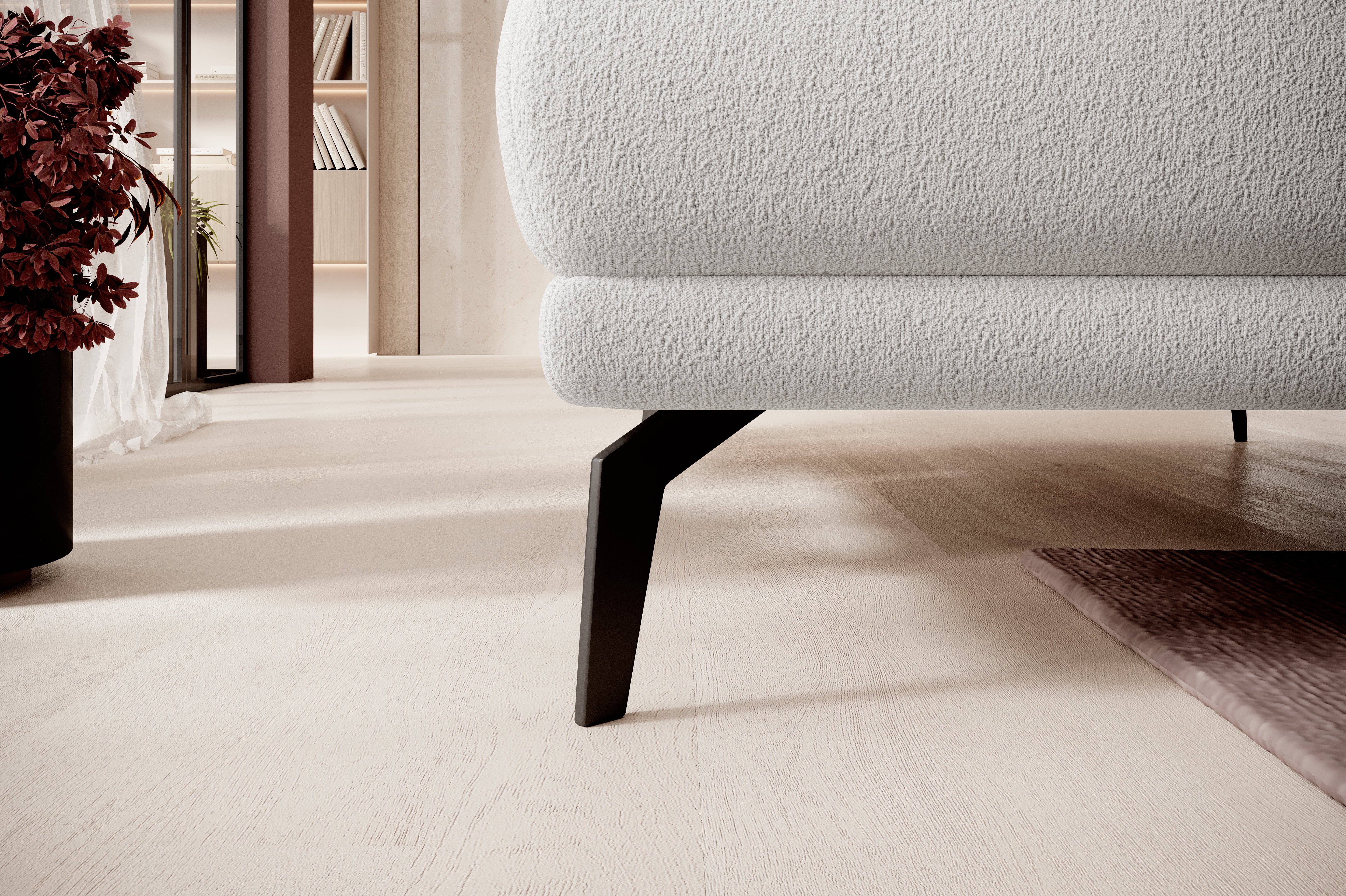 GIOTTO L CREAM CORNER SOFA WITH ELECTRIC SEAT ADJUSTMENT