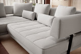 GIOTTO L BEIGE CORNER SOFA WITH ELECTRIC SEAT ADJUSTMENT
