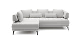 GIOTTO L WHITE CORNER SOFA WITH ELECTRIC SEAT ADJUSTMENT