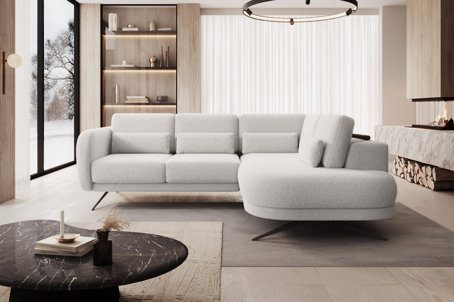 ILUSIO L OPEN END CORNER SOFA WITH ELECTRIC SEAT ADJUSTMENT