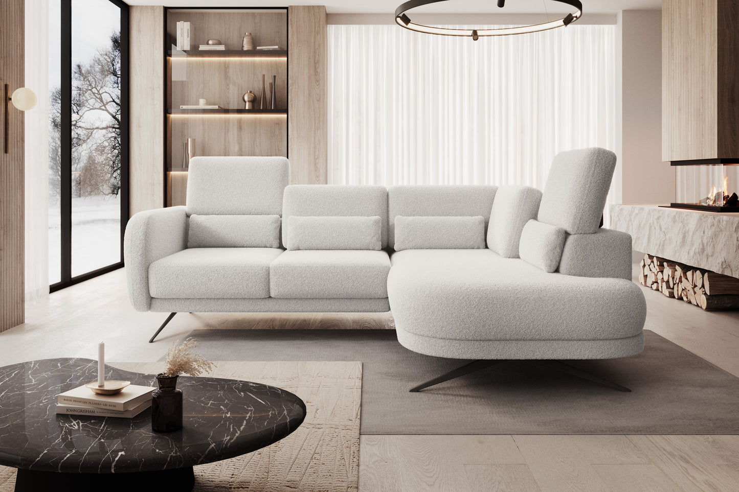 ILUSIO L OPEN END CORNER SOFA WITH ELECTRIC SEAT ADJUSTMENT