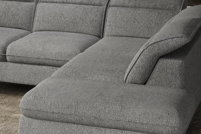 Allesio L Corner Sofa close-up showing plush fabric upholstery