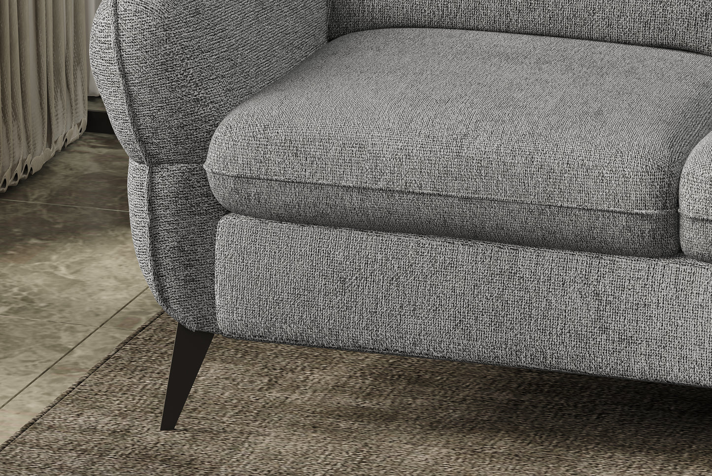 Detailed view of Allesio L Right Sofa armrest