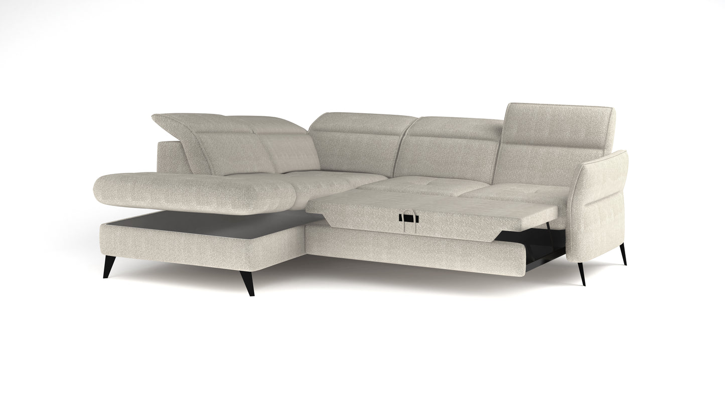 Apulla Chaise Corner Sofa Bed with Storage