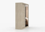 BELLA - Wardrobe 2 Doors Sonoma Oak with Mirror