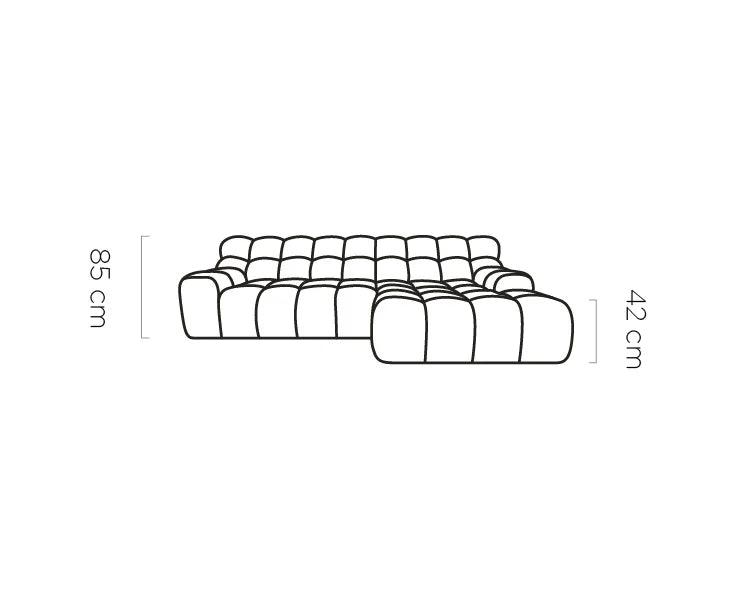 Canapé d'angle CAMPILE S – Canapé d'angle côté gauche avec extension d'assise motorisée