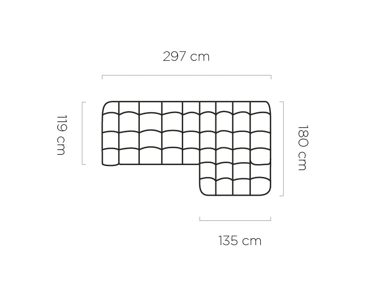 Canapé d'angle CAMPILE S – Canapé d'angle côté gauche avec extension d'assise motorisée