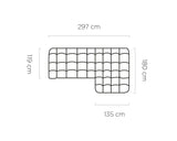 Canapé d'angle CAMPILE S – Canapé d'angle côté gauche avec extension d'assise motorisée