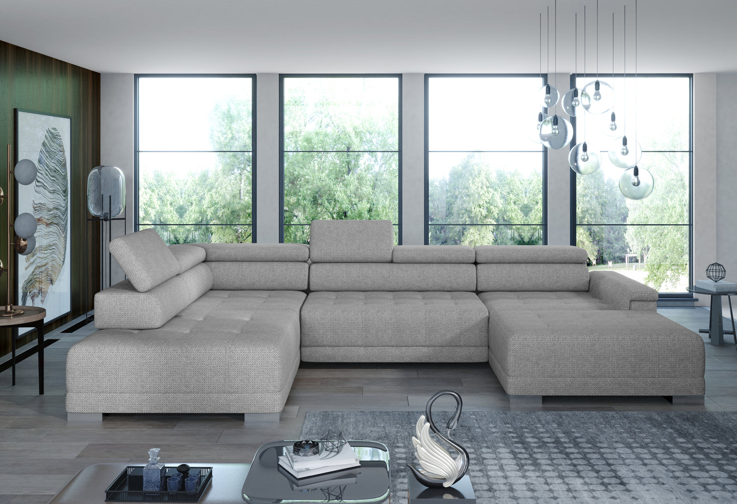 CAMPO XL LARGE CORNER SOFA WITH ELECTRIC SEAT ADJUSTMENT