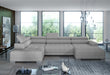 CAMPO XL - Large U-Shaped Grey Corner Sofa with Electrically Extendable Seat