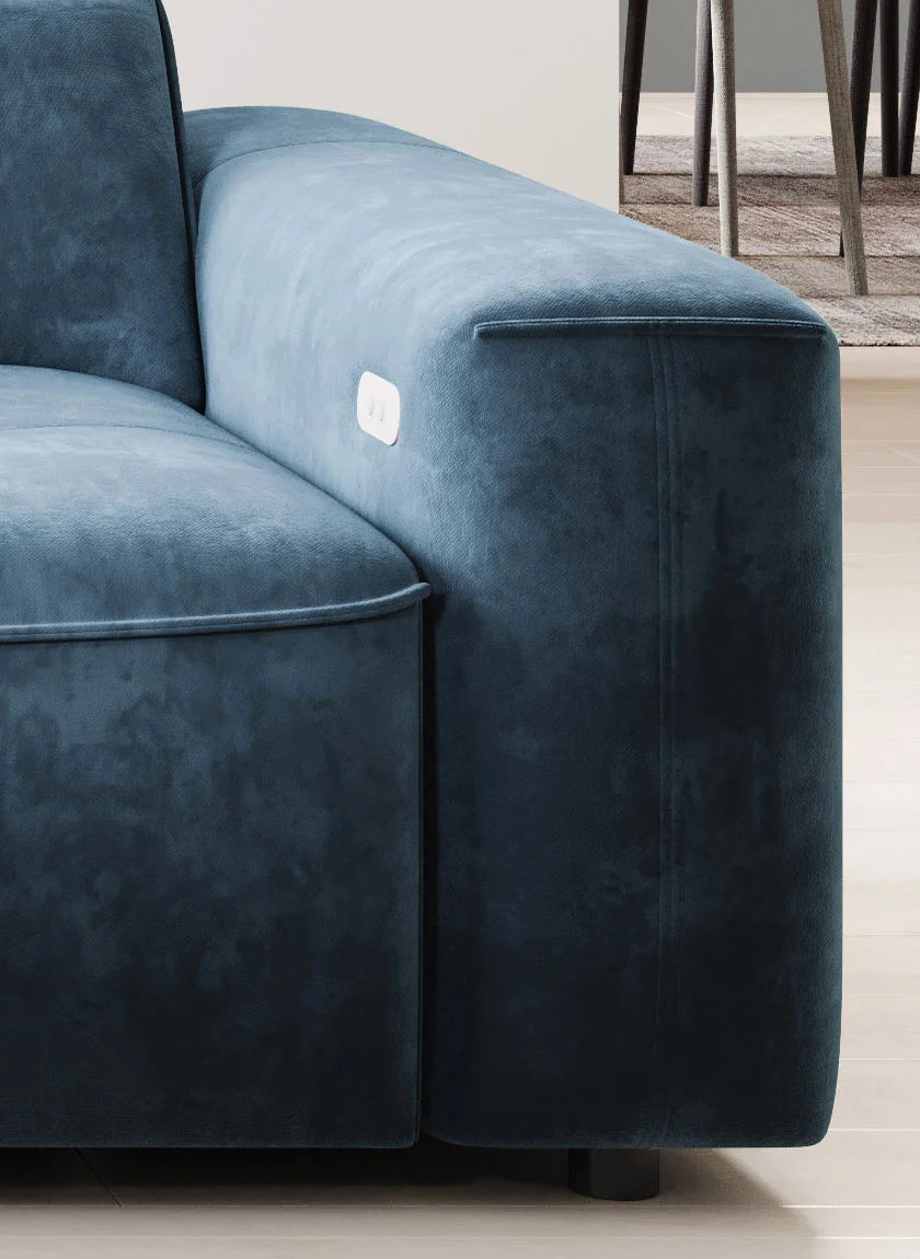 COLOMBO S Chaise Corner Sofa with Automatic Seat Depth Regulation closeup