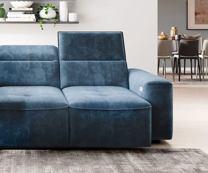 COLOMBO S Chaise Corner Sofa with Automatic Seat Depth Regulation 