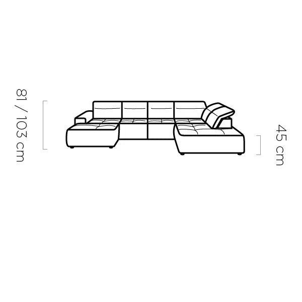 COLOMBO XL Large U Shaped Corner Sofa with Storage