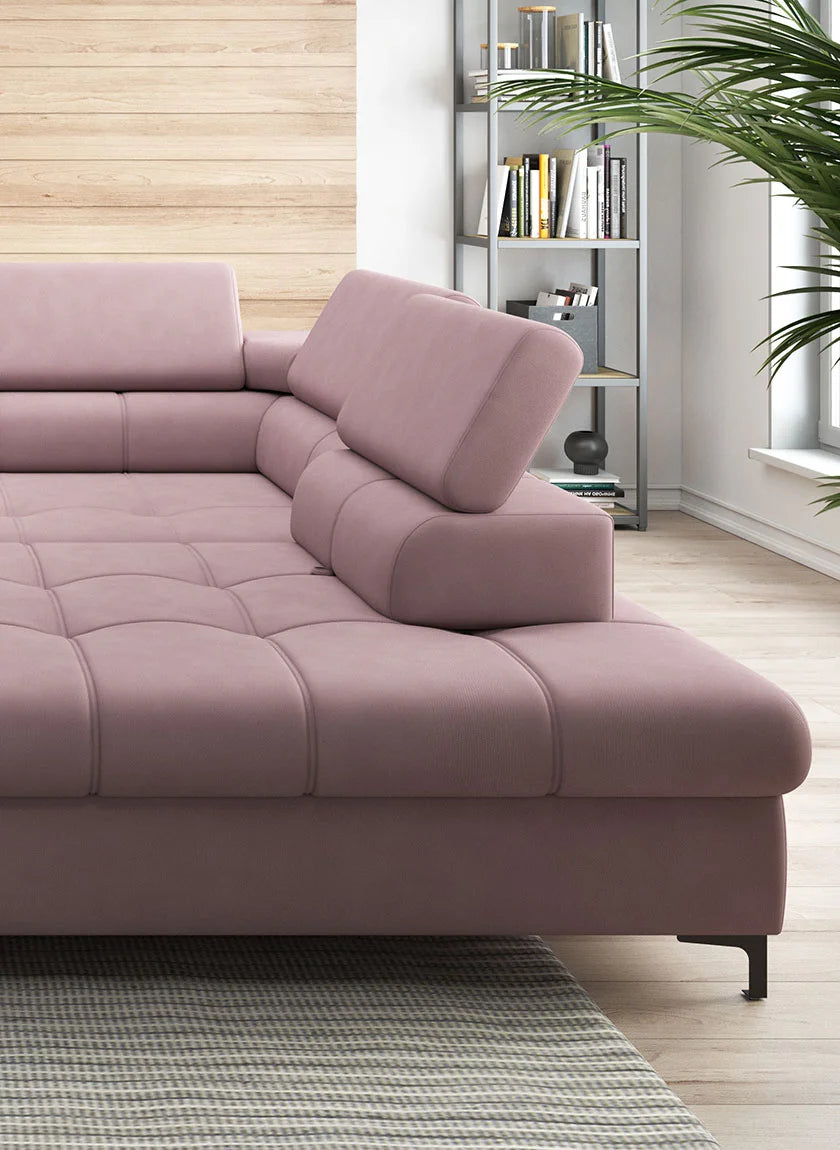 Denvo L Corner Sofa with Sleep Function & Storage | Andora