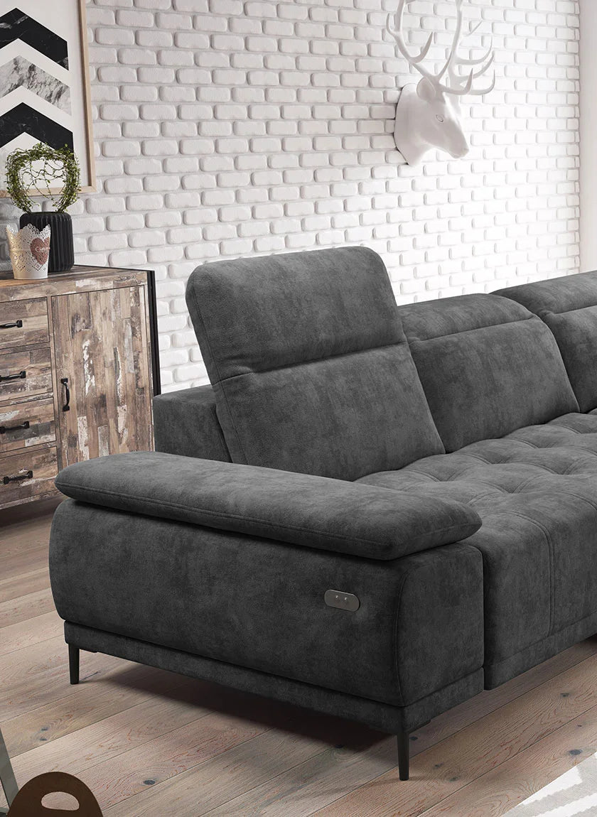 FOCUS L Large Fabric Corner Sofa